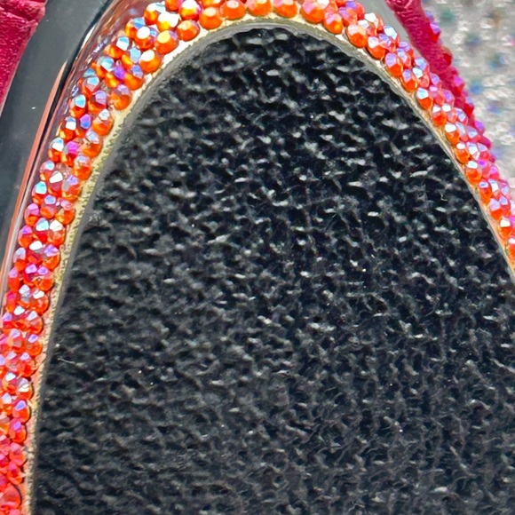 Lady Couture Flamingo Pink and Silver Sequin Platform Sandal Sz 8 EUC with tags - Picture 8 of 9